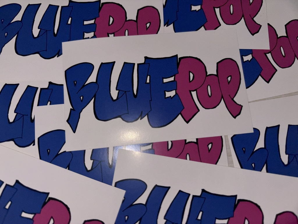 BLUE POP ロゴステッカー5枚セット