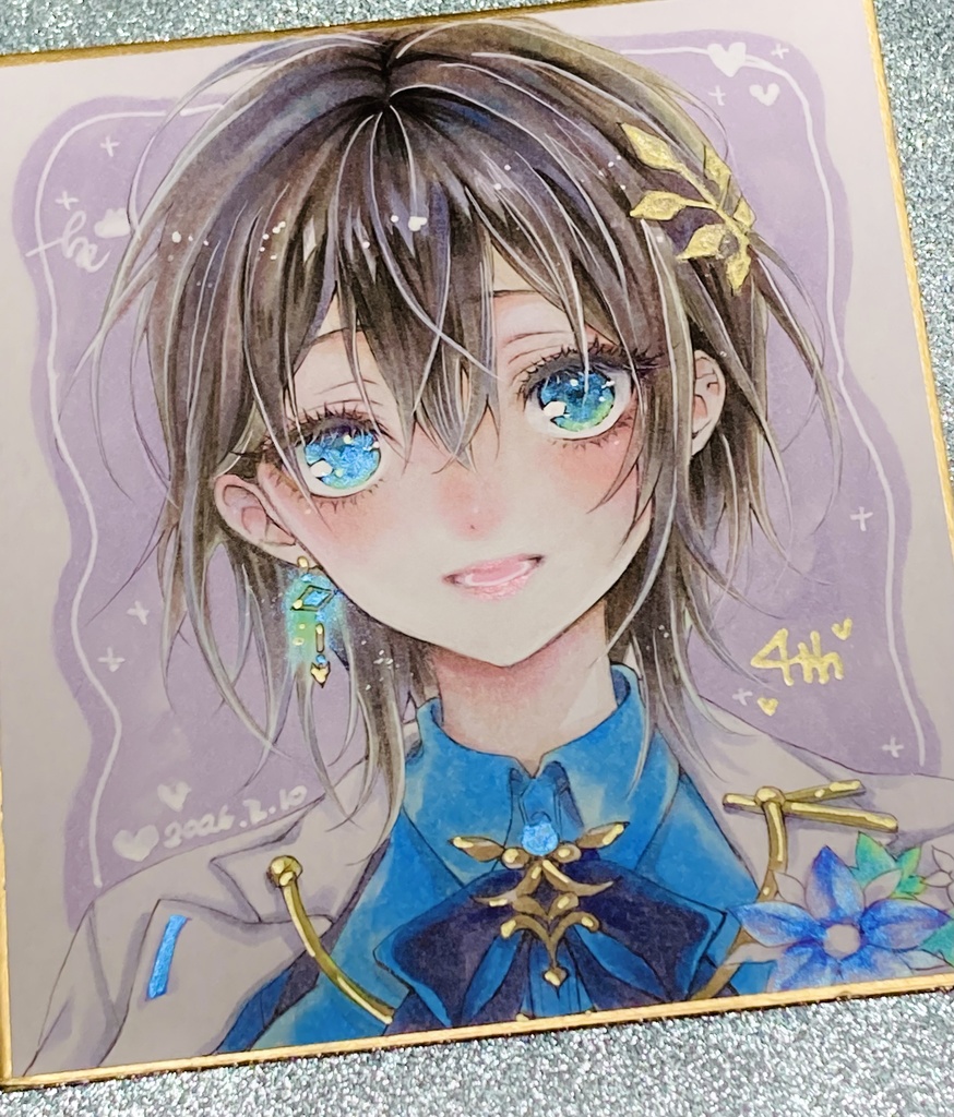直筆色紙　蒼井