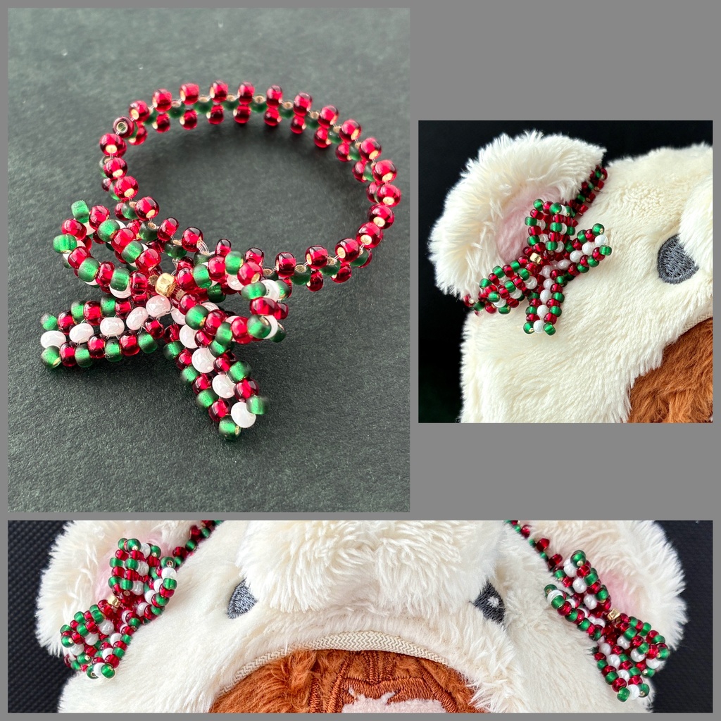 【期間限定】おみみリボン クリスマスカラー