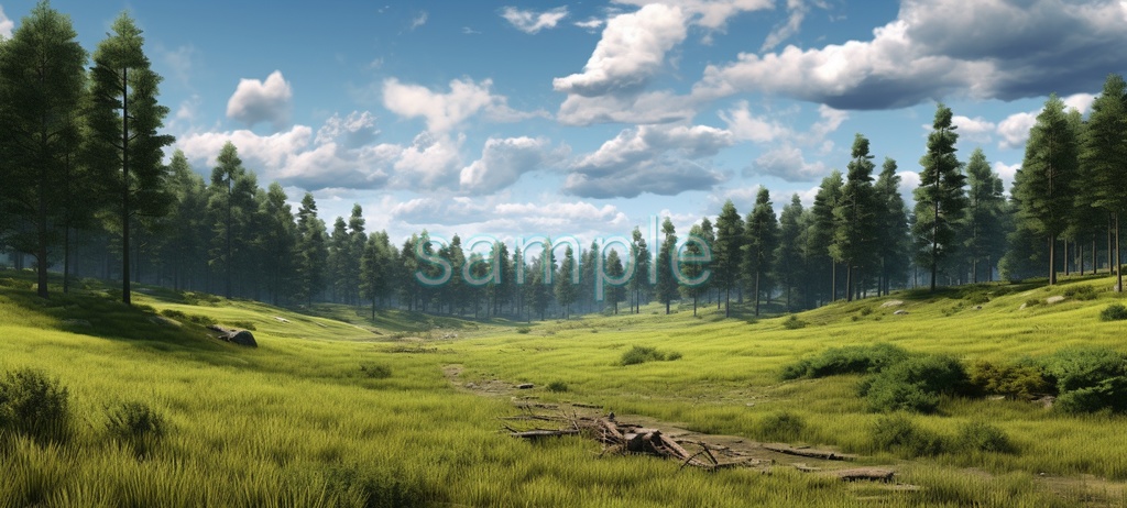 【背景素材】草原3種（ファンタジー）［009］