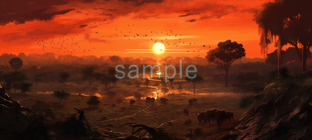 【背景素材】草原3種（ファンタジー）［003］