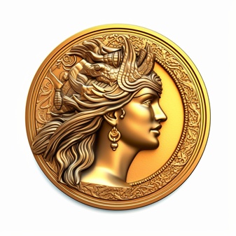 【アイテム素材】女神のコイン（ファンタジー）［002］