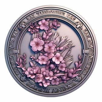 【アイテム素材】桜のコイン（ファンタジー）［004］