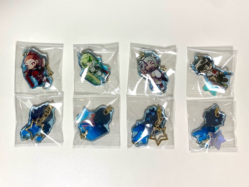 連結アクリルキーホルダー