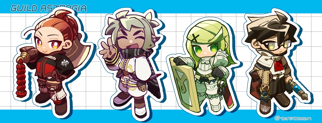 連結アクリルキーホルダー