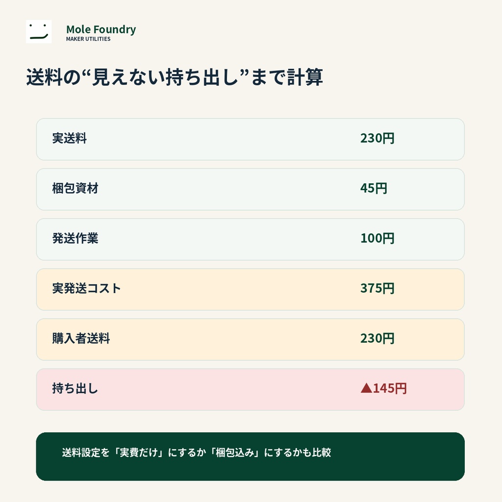 Mole Shipping Optimizer|発送方法・送料設定ツール【BOOTH・minne・ハンドメイド物販】