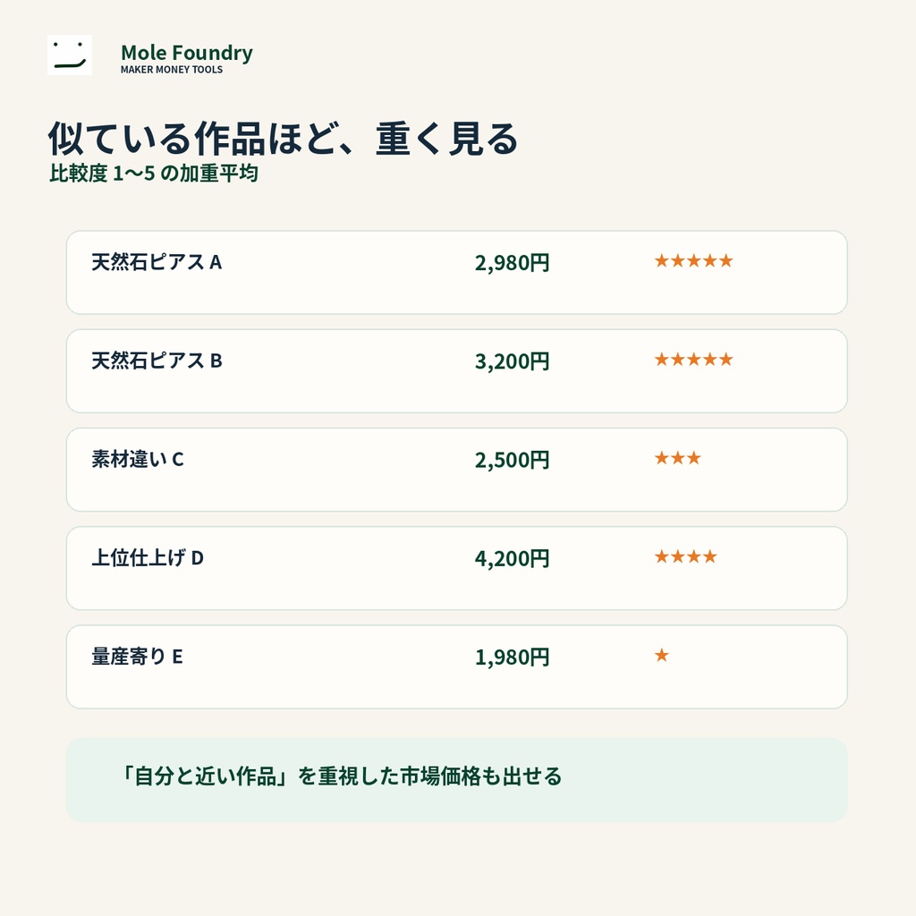 Mole Market Price Mapper|ハンドメイド市場価格・競合価格マッピングツール【ブラウザ】