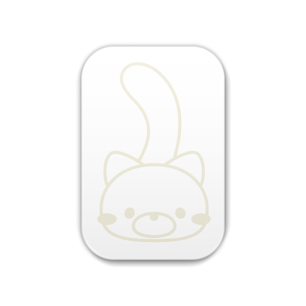 Oneko 尾猫 シンプル缶バッジ