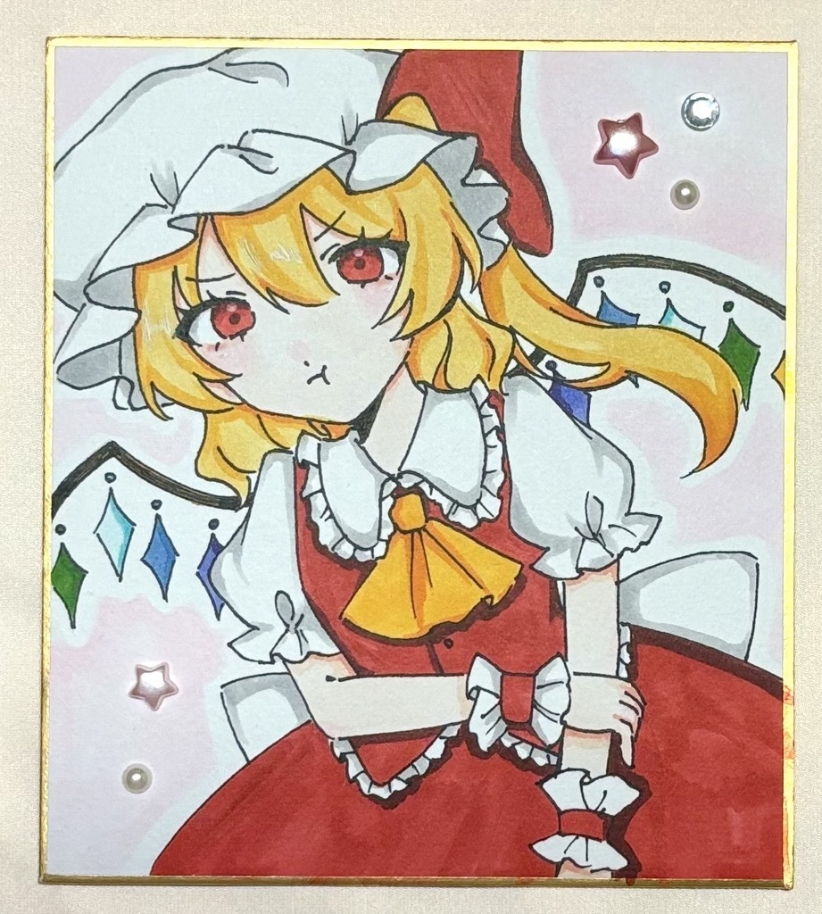 手描き色紙 フランドール・スカーレット