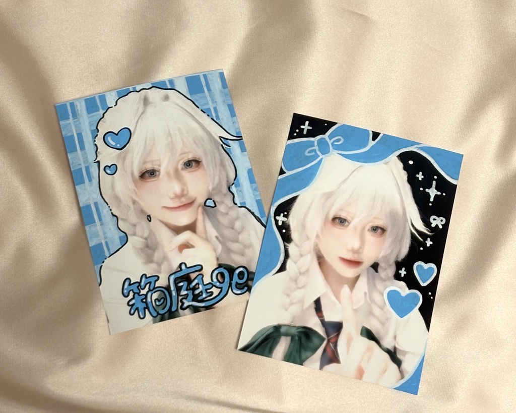 らくがきブロマイド2枚セット🎀(十六夜咲夜制服ver.)