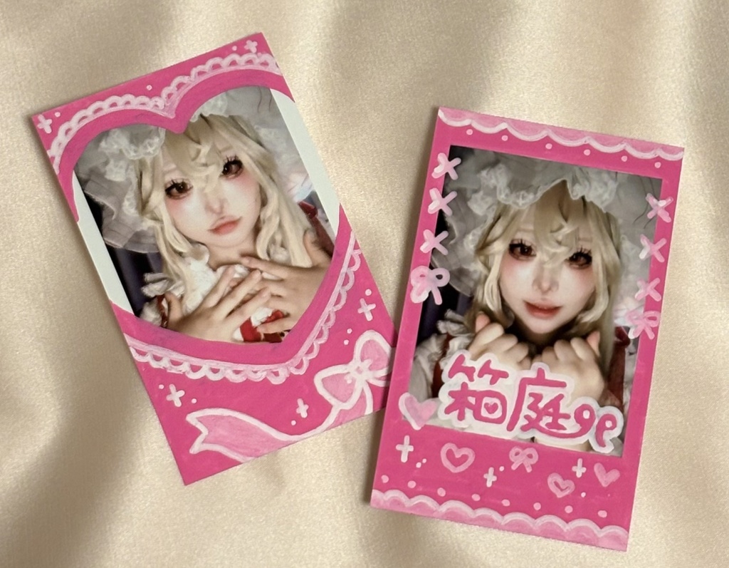 らくがきチェキ風カード2枚セット🎀(フランドール・スカーレット)