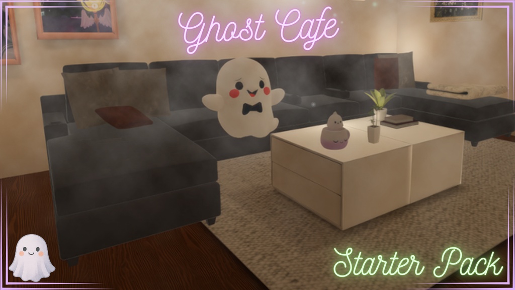 ☕👻 Ghost Café 3D Props Pack — ゴーストカフェ・3Dプロップセット