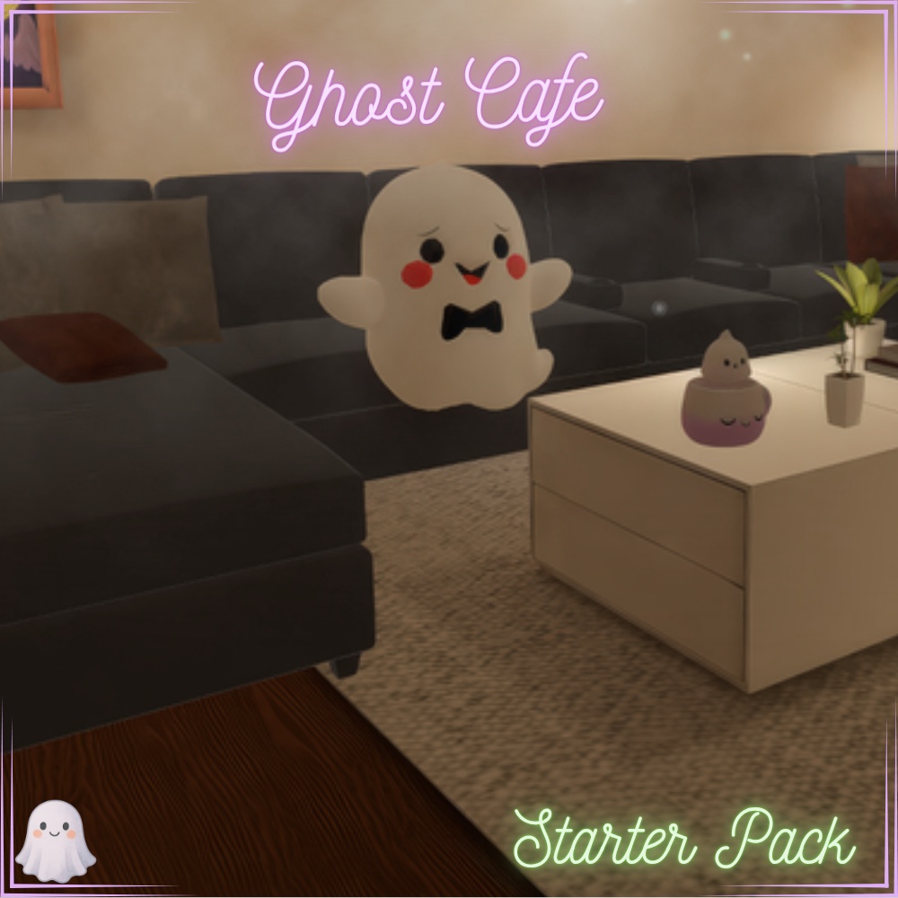 ☕👻 Ghost Café 3D Props Pack — ゴーストカフェ・3Dプロップセット