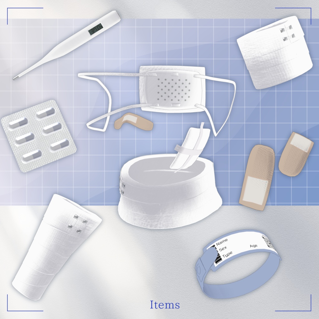 【患者衣】Patient wear【VRC想定衣装】