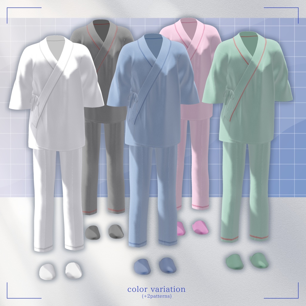 【患者衣】Patient wear【VRC想定衣装】