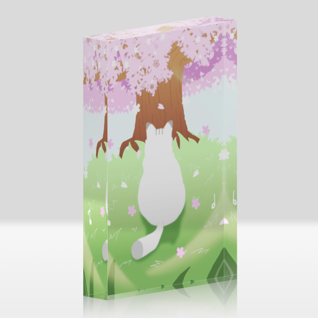 春風の音に憩う猫