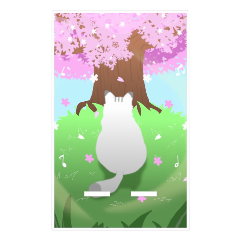 春風の音に憩う猫