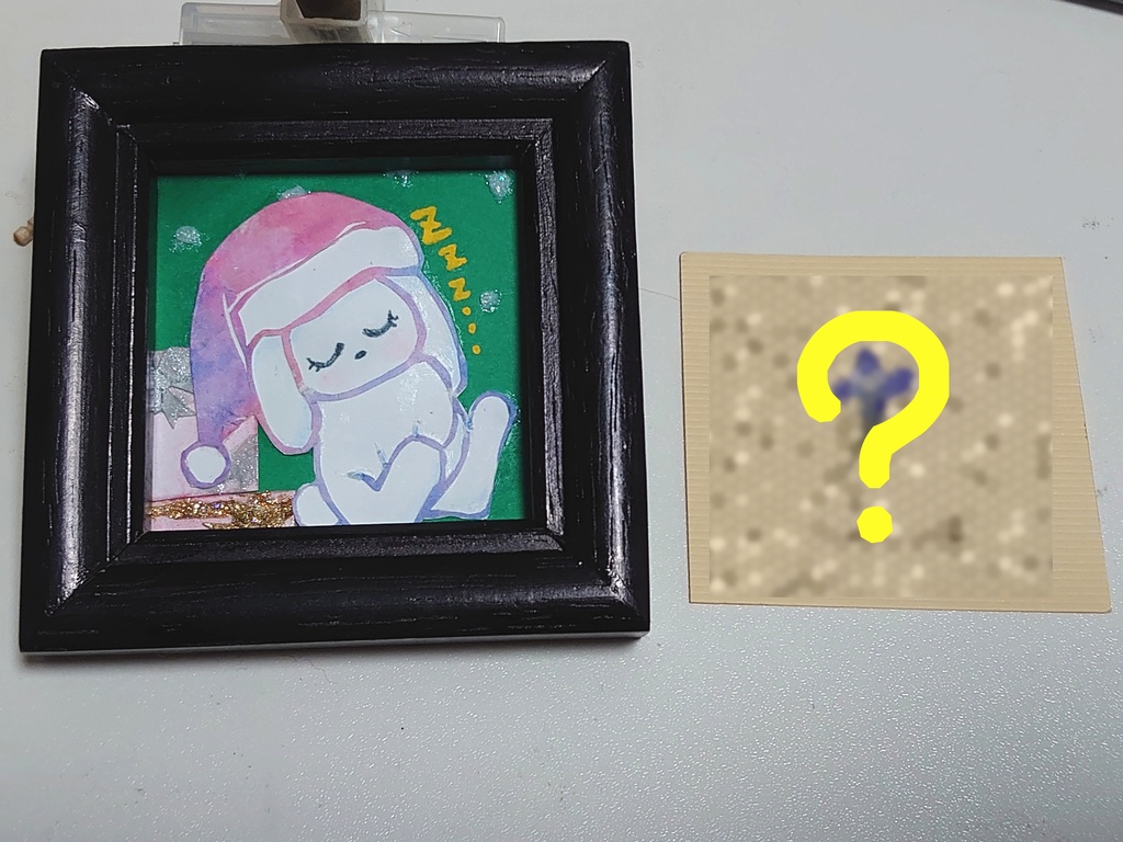 【ミニ額縁】サンタうさぎ