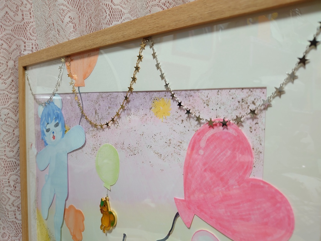 yumeかわ くまとたぬき 大額縁