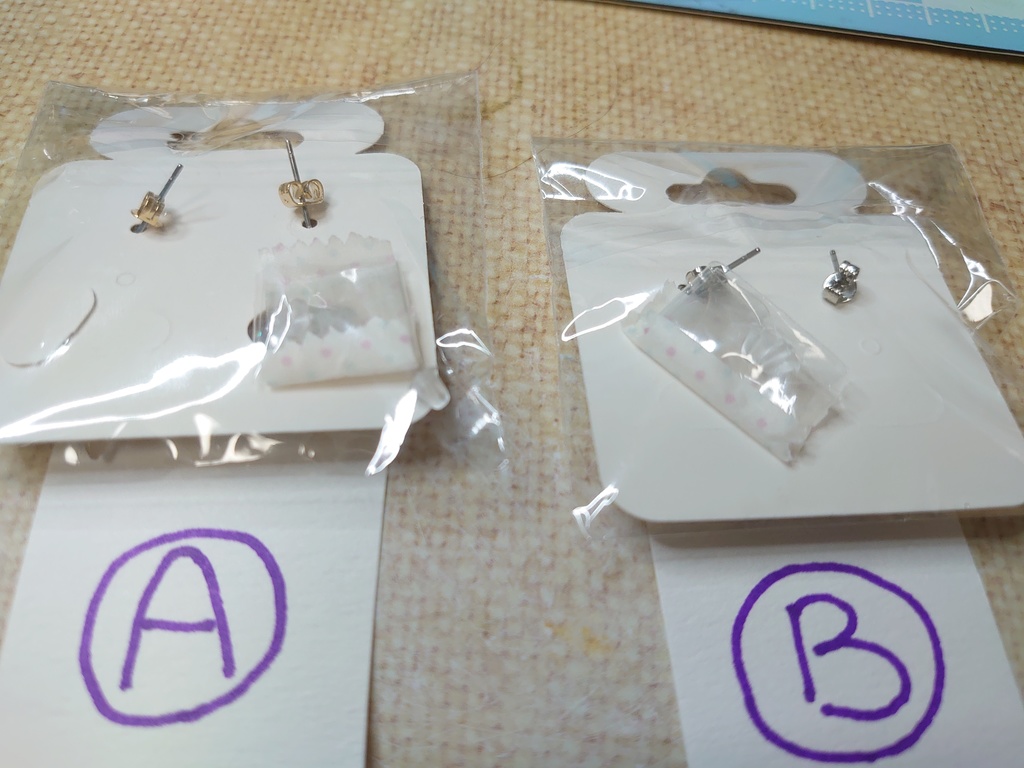 花と蝶のピアス