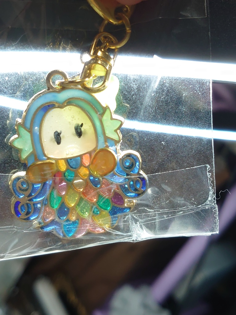 七色のアマビエ様 キーホルダー(青系)