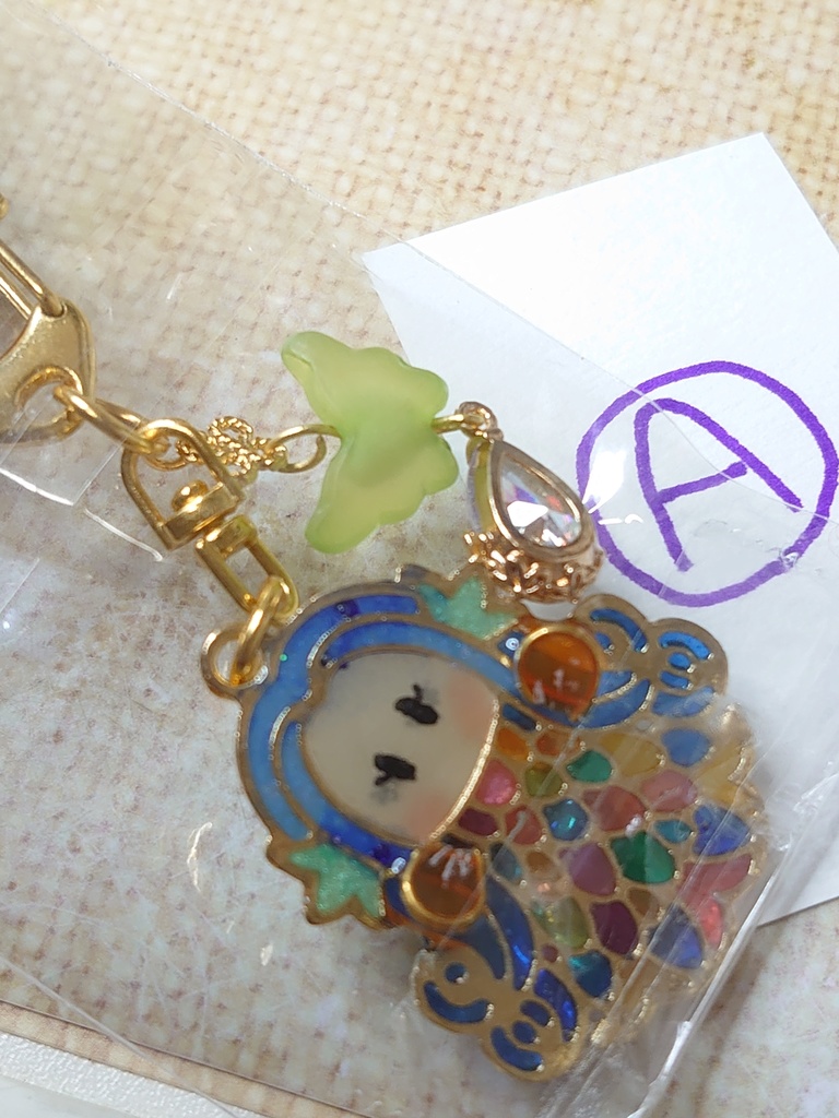 七色のアマビエ様 キーホルダー(青系)