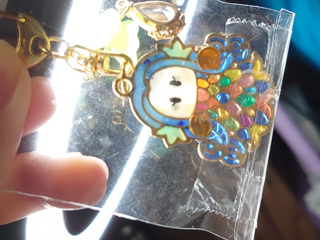 七色のアマビエ様 キーホルダー(青系)