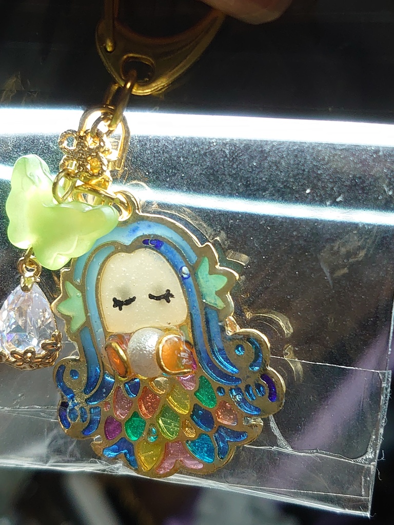 七色のアマビエ様 キーホルダー(青系)