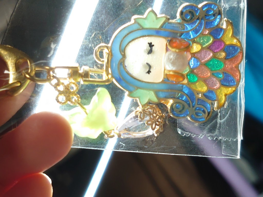 七色のアマビエ様 キーホルダー(青系)