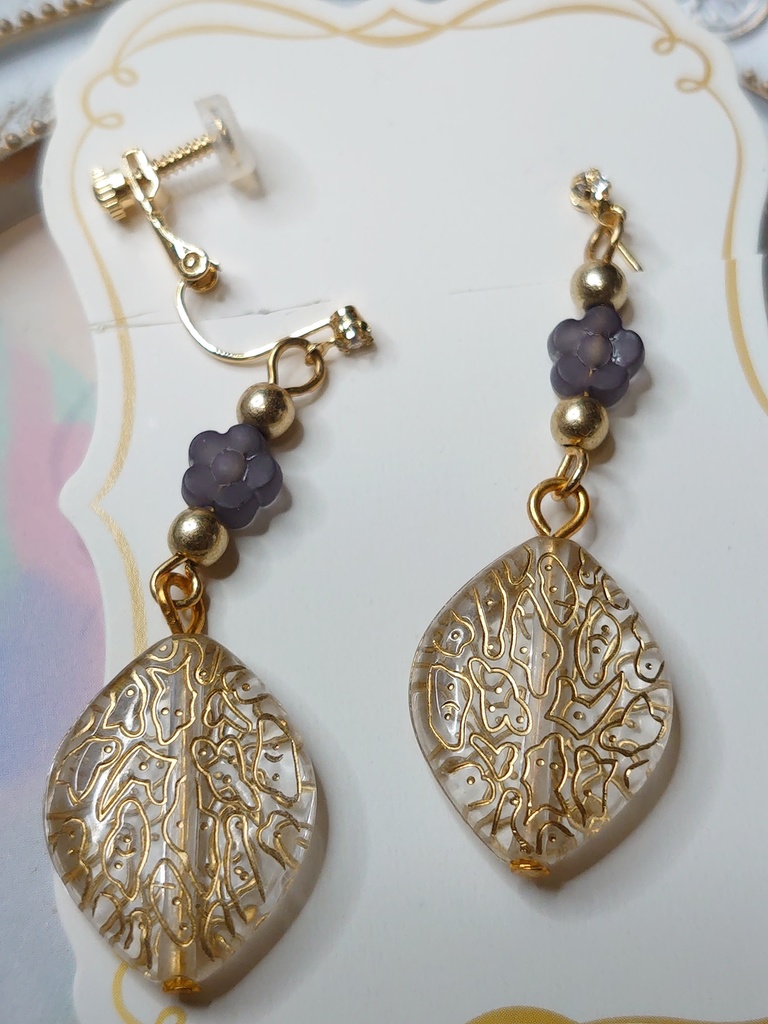 チェコビーズ イヤリング