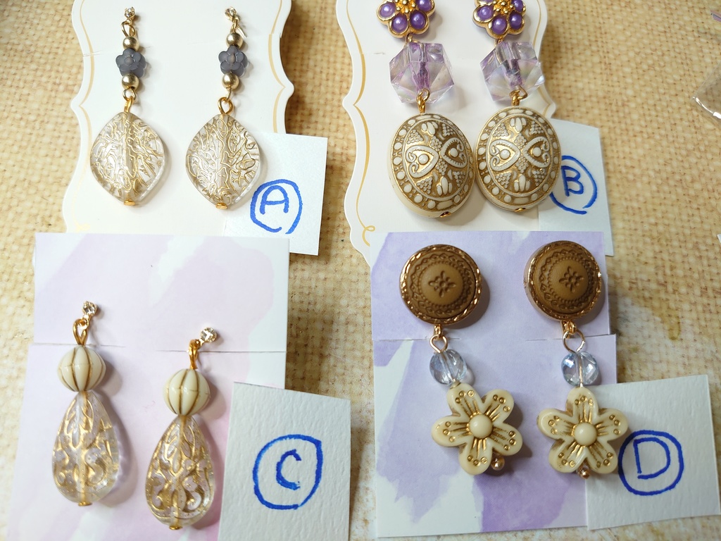 チェコビーズ イヤリング