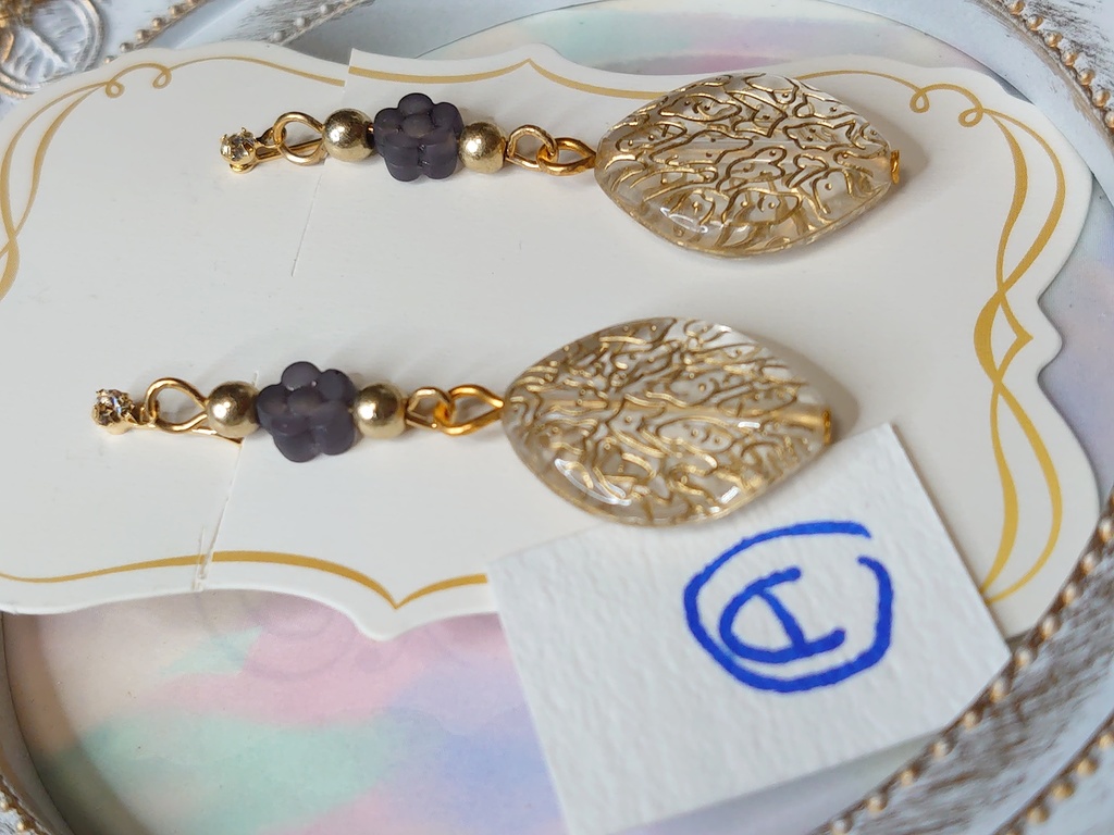 チェコビーズ イヤリング