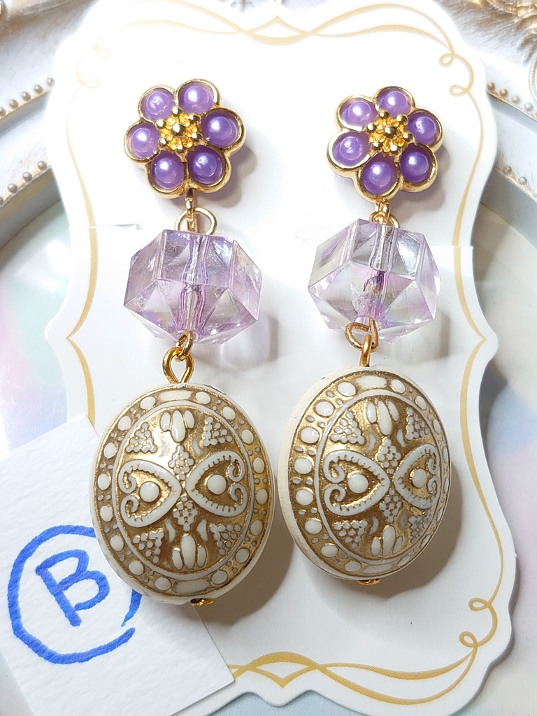 チェコビーズ イヤリング