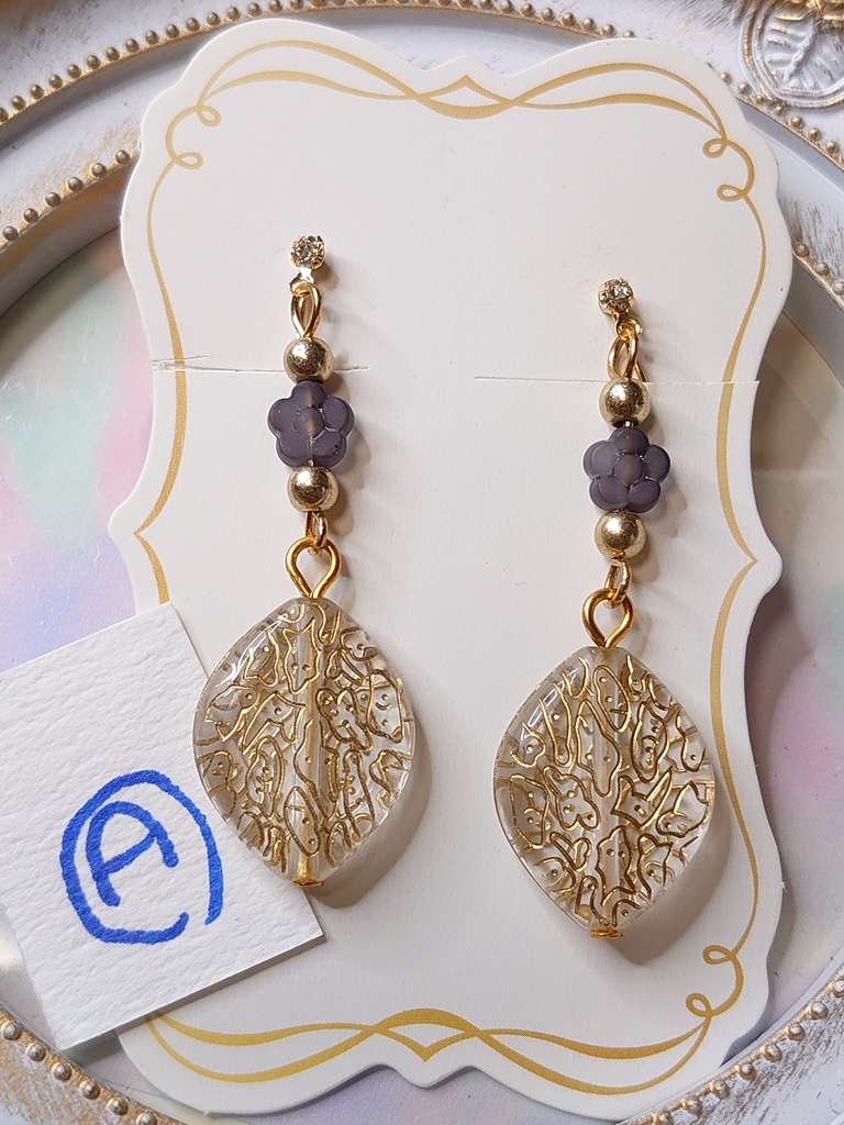 チェコビーズ イヤリング