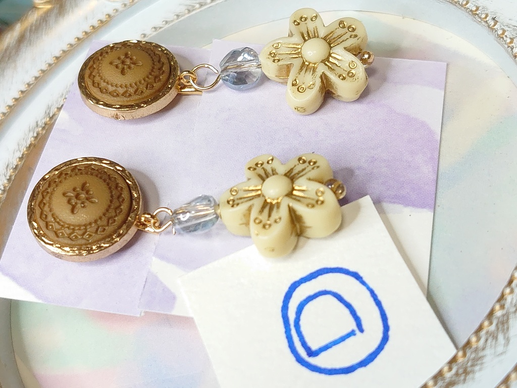 チェコビーズ イヤリング