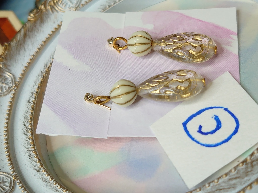 チェコビーズ イヤリング