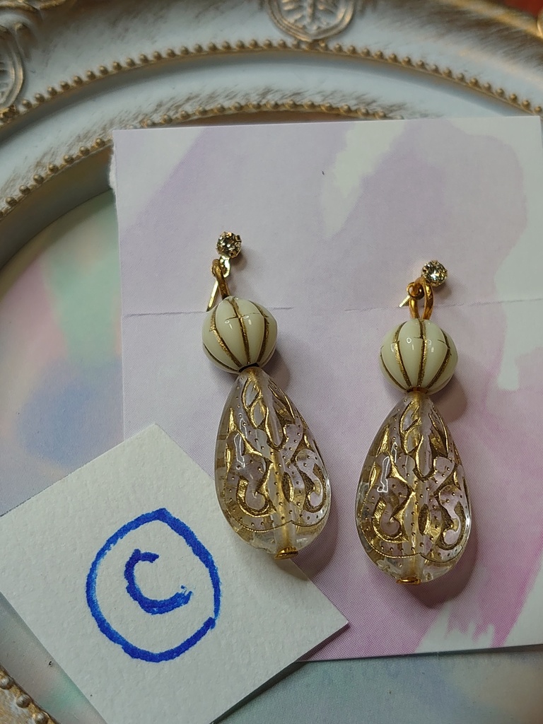 チェコビーズ イヤリング