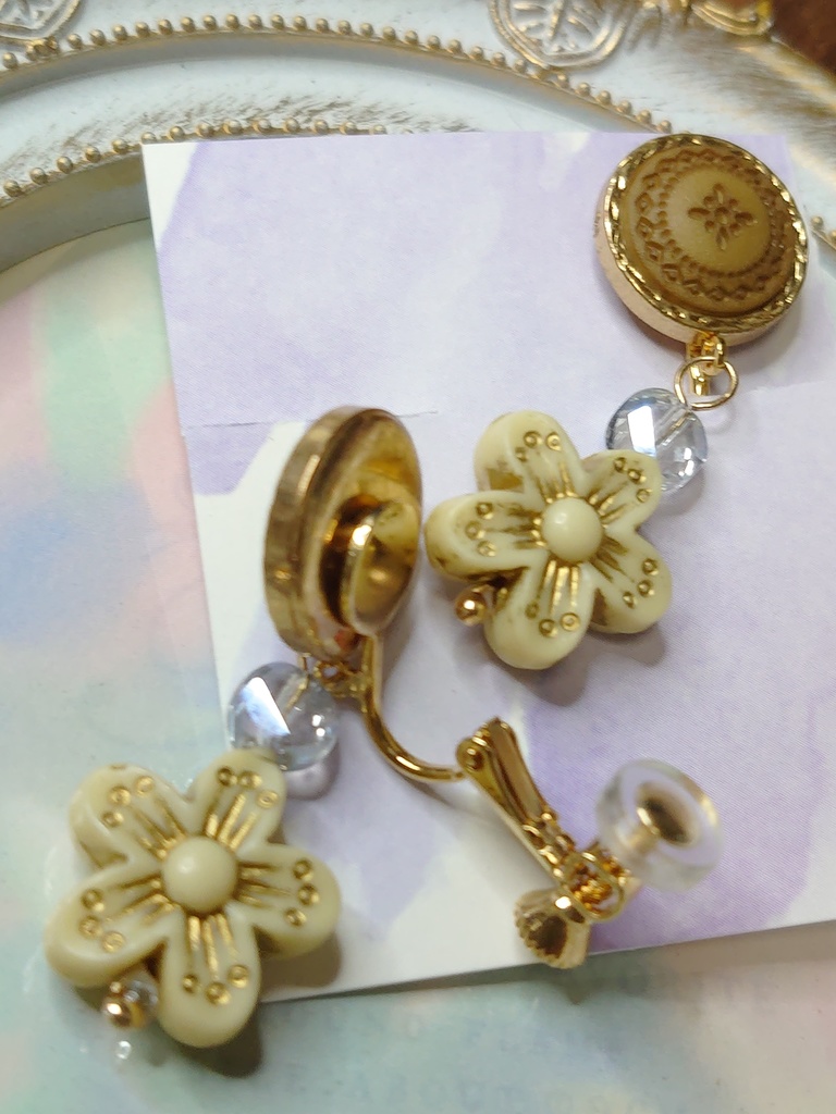 チェコビーズ イヤリング