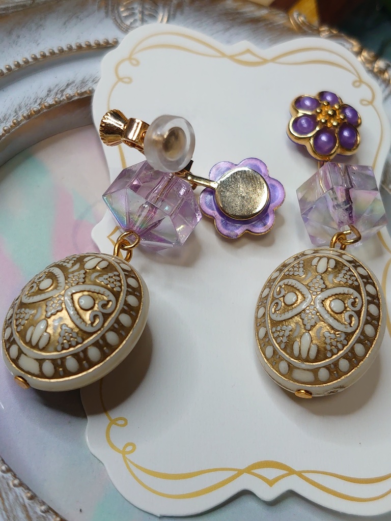 チェコビーズ イヤリング