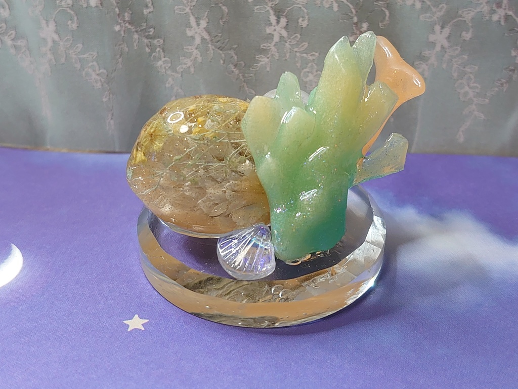 クジラと仲間たちの置物