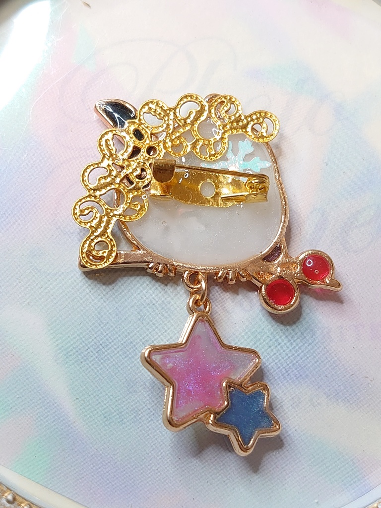 シマエナガのブローチA