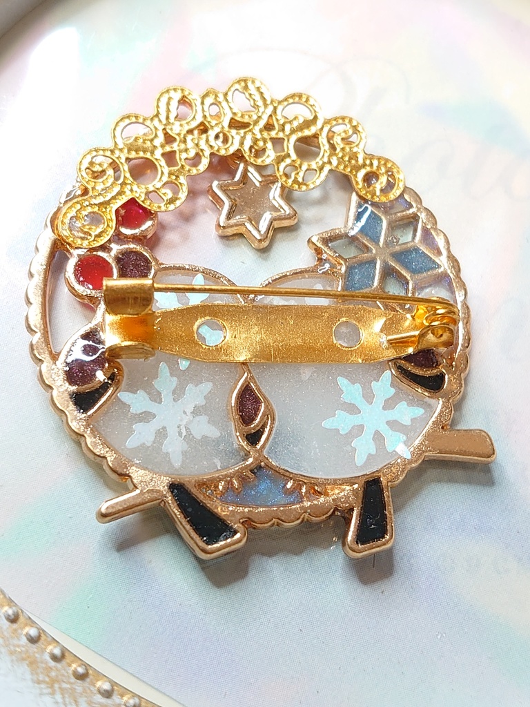 シマエナガのブローチB