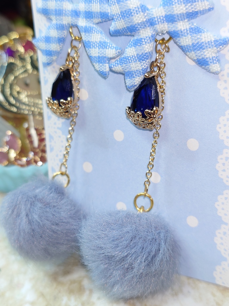 Winterリボンのピアス