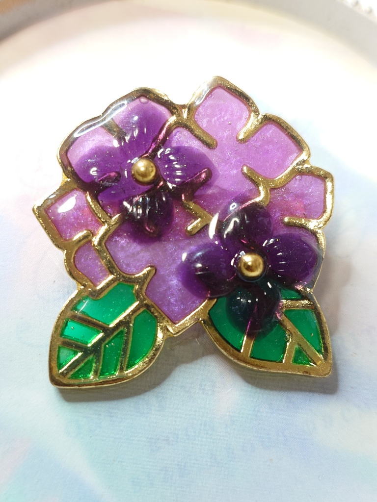 紫陽花のブローチ