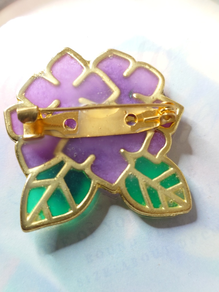 紫陽花のブローチ