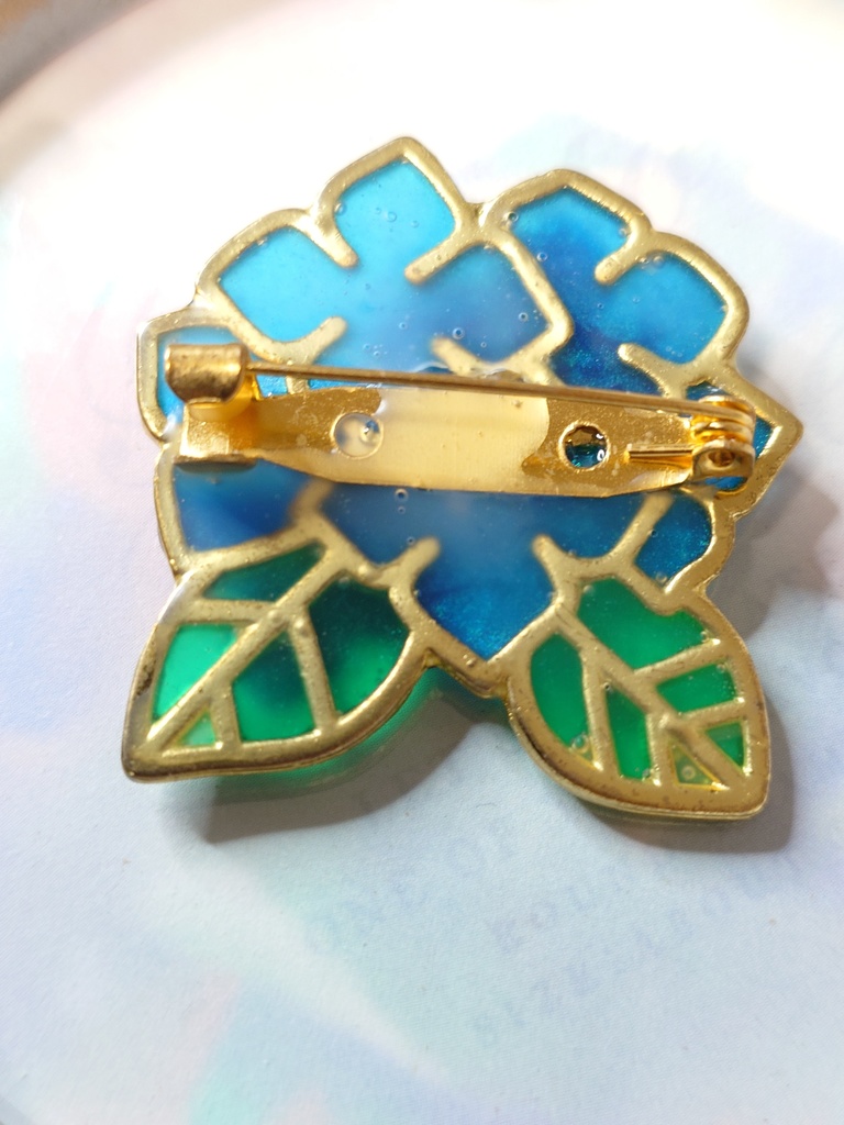 紫陽花のブローチ