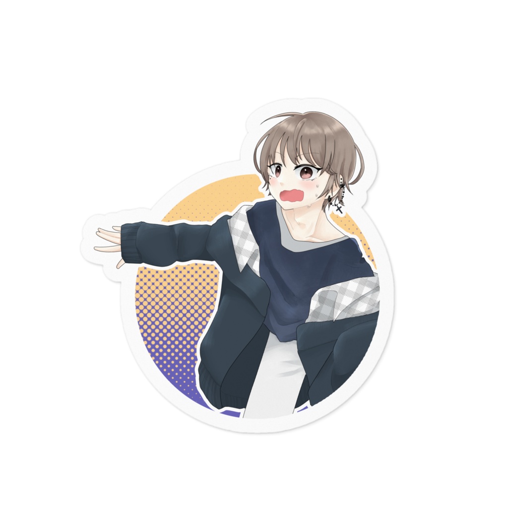 アキバBD掲載記念ステッカー/飲み会(ソロver.)