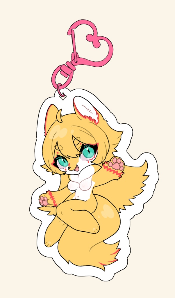 おきつねちゃんアクリルキーホルダー