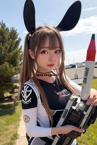 ミサイルを持ったバニーガール