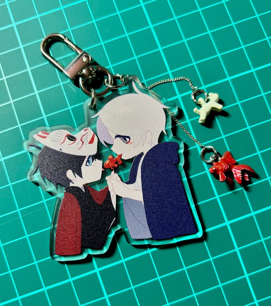 【スパコミ頒布グッズ】カオ玉アクリルキーホルダー